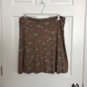 Horny Toad Chaka Organic Cotton Dandelion Skirt Size L Light Brown